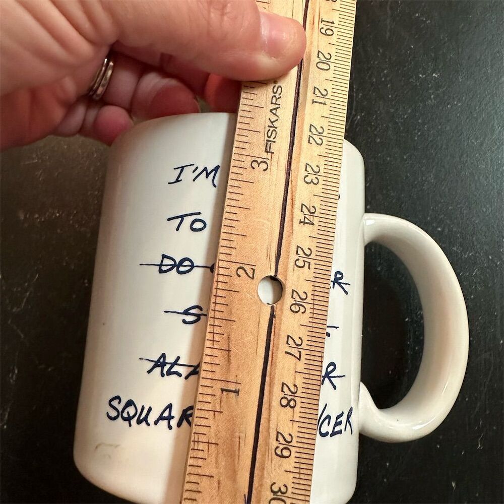 "Square Dancer" Ceramic Coffee Mug Multicolor Humorous Text Unbranded - Picture 5 of 5